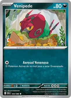 Carta Venipede de la expansión Fulgor Negro, número 054/86