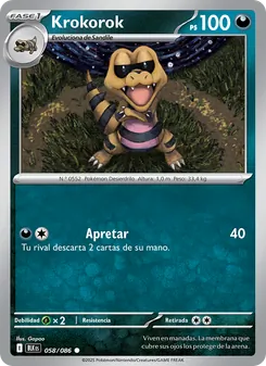 Carta Krokorok de la expansión Fulgor Negro, número 058/86