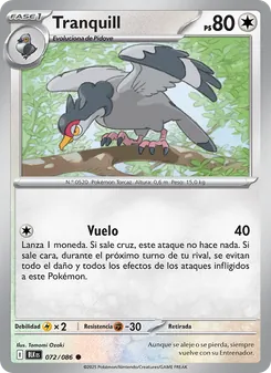 Carta Tranquill de la expansión Fulgor Negro, número 072/86