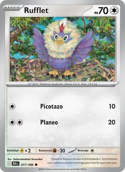Carta Rufflet de la expansión Fulgor Negro, número 077/86