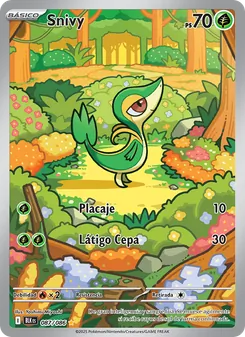 Carta Snivy de la expansión Fulgor Negro, número 087/86
