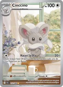 Carta Cinccino de la expansión Fulgor Negro, número 153/86