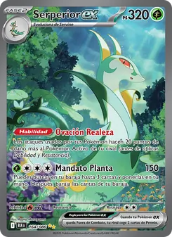 Carta Serperior ex de la expansión Fulgor Negro, número 164/86