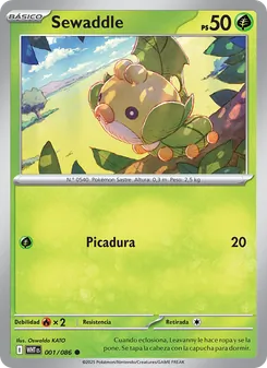 Carta Sewaddle de la expansión Llama Blanca, número 001/86
