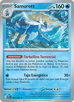 Carta Samurott de la expansión Llama Blanca, número 023/86