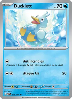 Carta Ducklett de la expansión Llama Blanca, número 025/86