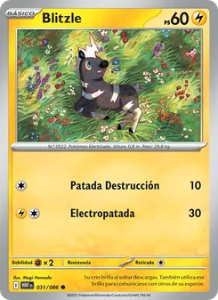 Carta Blitzle de la expansión Llama Blanca, número 031/86