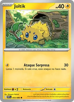 Carta Joltik de la expansión Llama Blanca, número 033/86