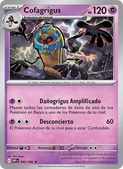 Carta Cofagrigus de la expansión Llama Blanca, número 040/86