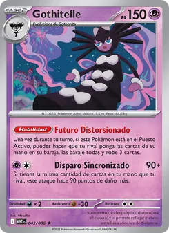 Carta Gothitelle de la expansión Llama Blanca, número 043/86