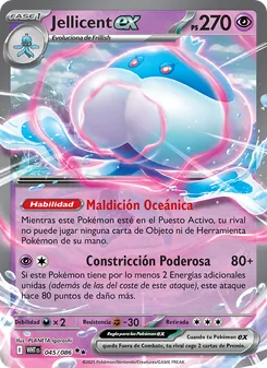 Carta Jellicent ex de la expansión Llama Blanca, número 045/86