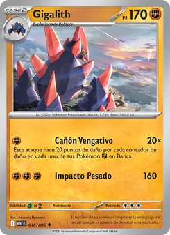Carta Gigalith de la expansión Llama Blanca, número 048/86