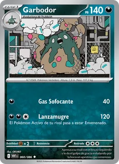 Carta Garbodor de la expansión Llama Blanca, número 060/86