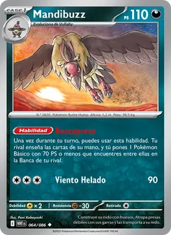 Carta Mandibuzz de la expansión Llama Blanca, número 064/86