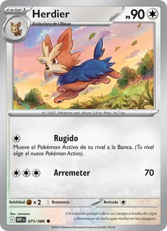 Carta Herdier de la expansión Llama Blanca, número 075/86