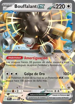 Carta Bouffalant ex de la expansión Llama Blanca, número 077/86