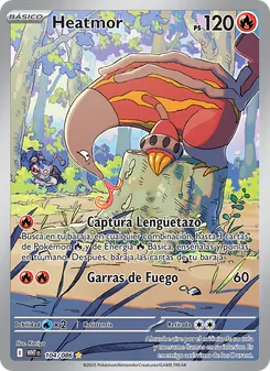 Carta Heatmor de la expansión Llama Blanca, número 104/86