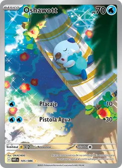 Carta Oshawott de la expansión Llama Blanca, número 105/86