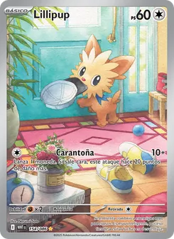 Carta Lillipup de la expansión Llama Blanca, número 154/86