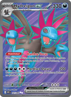 Carta Hydreigon ex de la expansión Llama Blanca, número 161/86