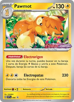 Carta Pawmot de la expansión SVP Black Star Promos, número 006/225