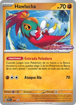 Carta Hawlucha de la expansión SVP Black Star Promos, número 007/225