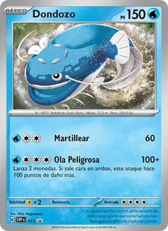Carta Dondozo de la expansión SVP Black Star Promos, número 012/225