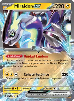 Carta Miraidon ex de la expansión SVP Black Star Promos, número 028/225