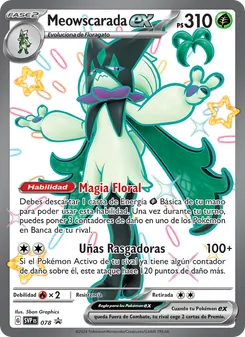 Carta Meowscarada ex de la expansión SVP Black Star Promos, número 078/225