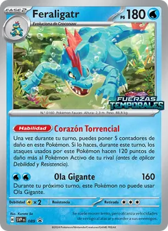 Carta Feraligatr de la expansión SVP Black Star Promos, número 089/225