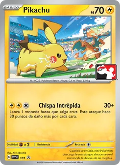 Carta Pikachu de la expansión SVP Black Star Promos, número 101/225