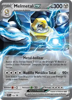 Carta Melmetal ex de la expansión SVP Black Star Promos, número 104/225