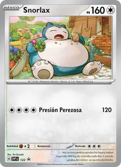 Carta Snorlax de la expansión SVP Black Star Promos, número 122/225
