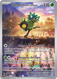 Carta Ogerpon Máscara Turquesa de la expansión SVP Black Star Promos, número 123/225