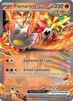Carta Flamariete ex de la expansión SVP Black Star Promos, número 144/225