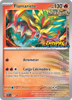 Carta Flamariete de la expansión SVP Black Star Promos, número 151/225
