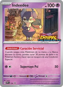 Carta Indeedee de la expansión SVP Black Star Promos, número 154/225