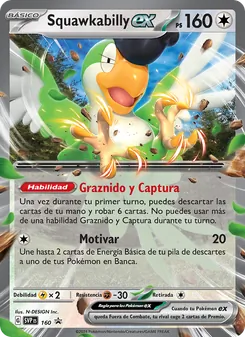 Carta Squawkabilly ex de la expansión SVP Black Star Promos, número 160/225