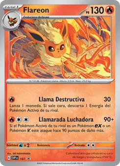 Carta Flareon de la expansión SVP Black Star Promos, número 167/225