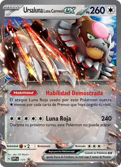 Carta Ursaluna Luna Carmesí ex de la expansión SVP Black Star Promos, número 177/225