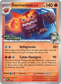 Carta Darmanitan de N de la expansión SVP Black Star Promos, número 181/225
