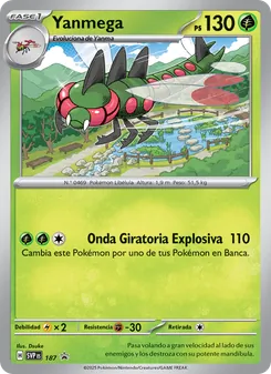 Carta Yanmega de la expansión SVP Black Star Promos, número 187/225