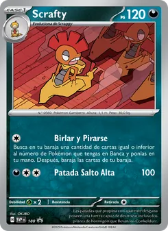 Carta Scrafty de la expansión SVP Black Star Promos, número 188/225