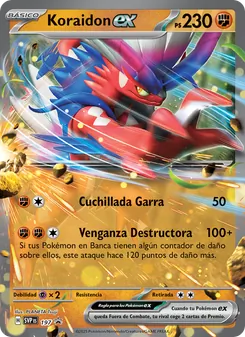Carta Koraidon ex de la expansión SVP Black Star Promos, número 197/225