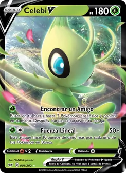 Carta Celebi V de la expansión Espada y Escudo, número 1/202