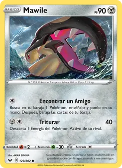 Carta Mawile de la expansión Espada y Escudo, número 129/202