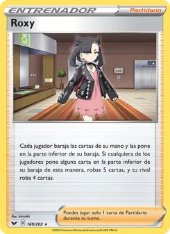 Carta Roxy de la expansión Espada y Escudo, número 169/202