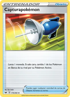 Carta Capturapokémon de la expansión Espada y Escudo, número 175/202