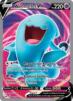 Carta Wobbuffet V de la expansión Espada y Escudo, número 191/202