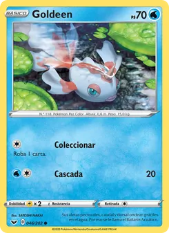 Carta Goldeen de la expansión Espada y Escudo, número 46/202